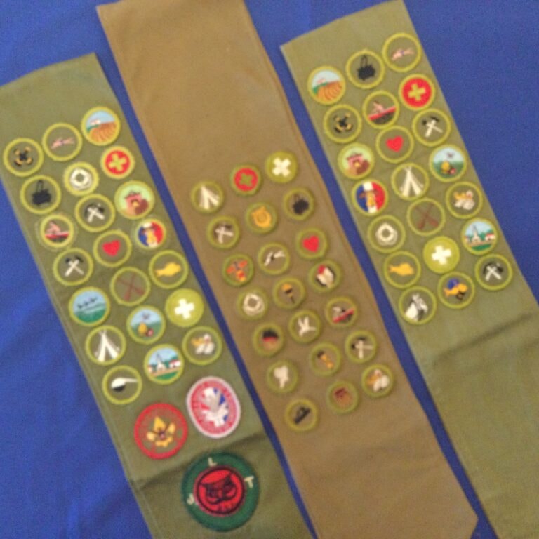 Scout merit badge sashes collection