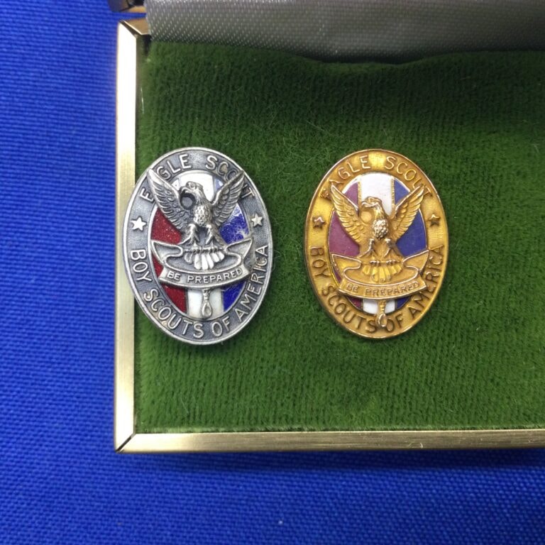 Eagle Scout & Distinguished Eagle Scout Pins. Silver Beaver Award Scouting Patches