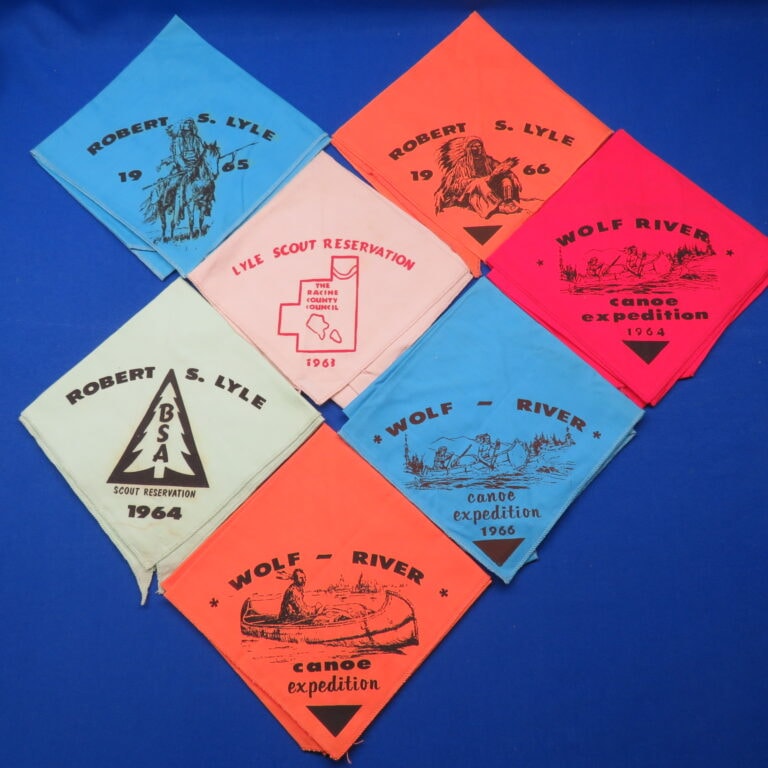 Camp Robert S. Lyle & Wolf River Canoe Neckerchiefs