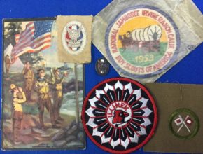 Vintage Boy Scout Patches & Card
Eagle scout, Jamboree Merit Badge