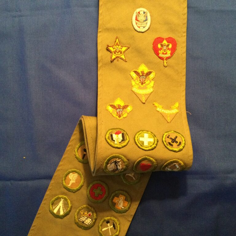 1920's - 30's Merit Badge Sash With Eagle Scout Badge